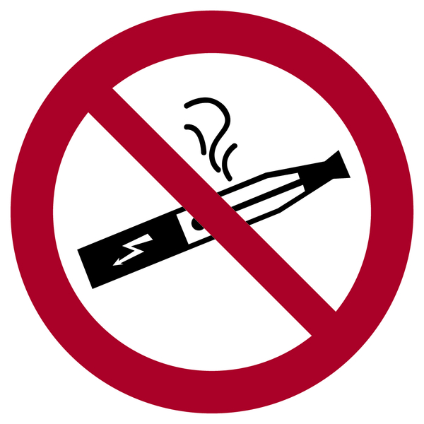 Verbotsschild, E-Zigarette verboten - praxisbewährt
