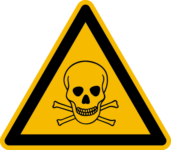Warnzeichen, Warnung vor giftigen Stoffen D-W003 - DIN 4844/BGV A8