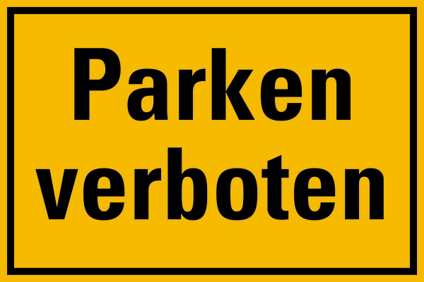 Hinweisschild, Parken verboten, 200x300mm, Kunststoff