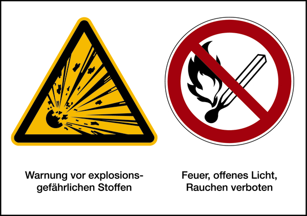 Produktsicherheitsschild, Explosionsgefährliche Stoffe, 148 x 210 mm