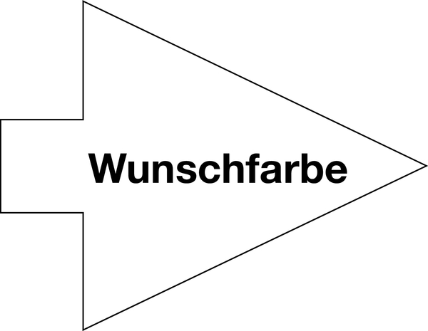 Richtungspfeil, in Wunschfarbe, Folie - 1 Bund = 100 Stk.