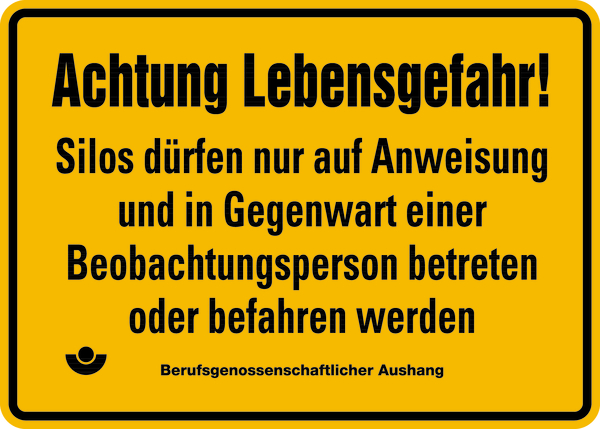 Hinweisschild, Achtung Lebensgefahr!