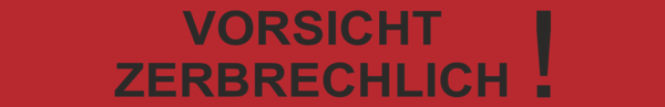 Paketband, selbstklebend, "Vorsicht zerbrechlich!" - Rolle à 66 m