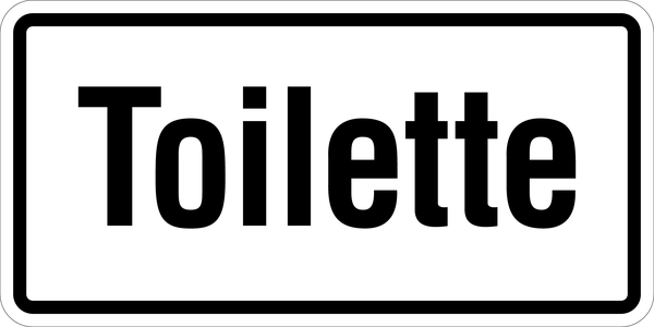 WC-Schild, Toilette, Folie, 50 x 100 mm