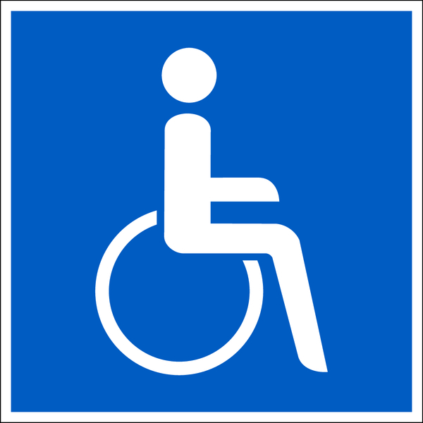 Parkplatzschild, Symbol: Rollstuhlfahrer, Folie/Aluminium
