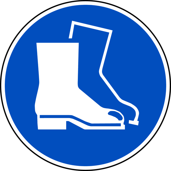 Gebotsschild, Fußschutz benutzen M008 - ASR A1.3 (DIN EN ISO 7010)