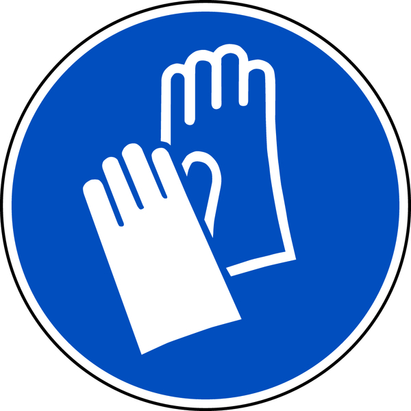Gebotsschild, Handschutz benutzen M009 - ASR A1.3 (DIN EN ISO 7010)