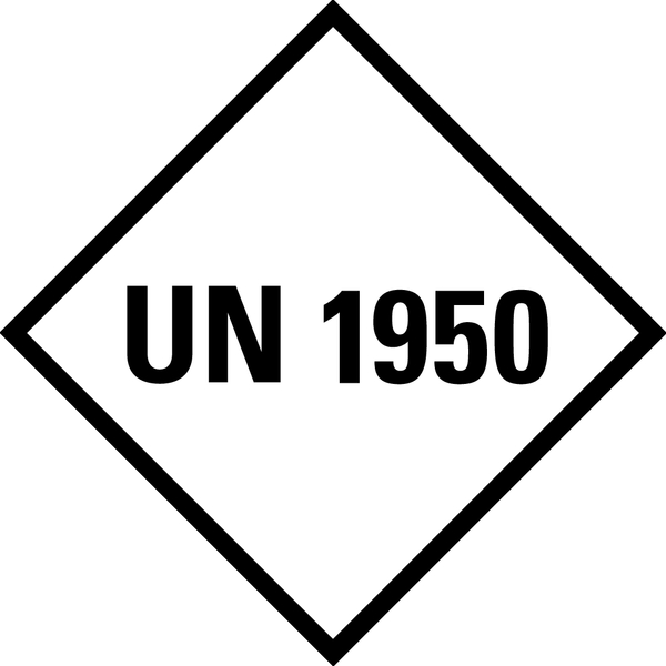 Gefahrgutaufkleber, Raute, UN Nummer nach Wunsch, Folie, 100 x 100 mm