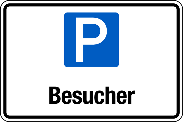 Parkplatzschild, Besucher, 200x300mm, Aluverbund