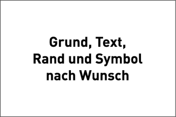 Aluminium Verbundplatte Farben, Text und Logo nach Wunsch - Querformat
