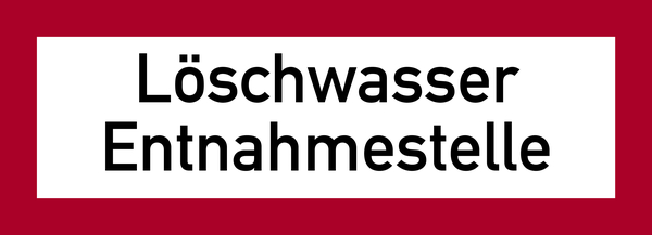 Feuerwehrschild, Löschwasser Entnahmestelle - DIN 4066