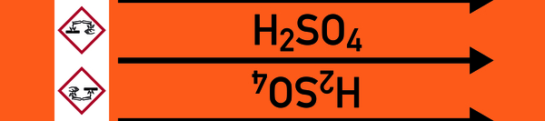 Rohrleitungsband, H2SO4 (Schwefelsäure), Rolle = 33 m