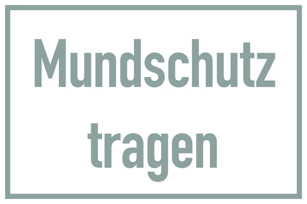 Hinweisschild für Glas, Mundschutz tragen, 200 x 300 mm, Folie