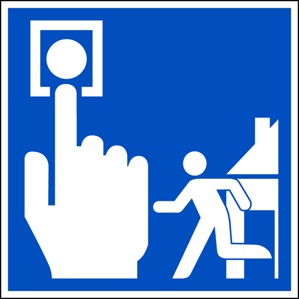 Hinweisschild, Hausalarm, Folie, langnachleuchtend