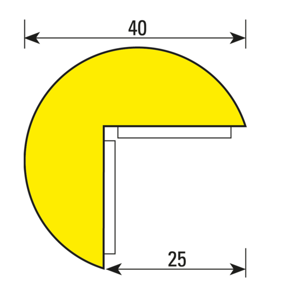 Warn- und Schutzprofil, Knuffi, Eckschutz, Typ A, langnachleuchtend