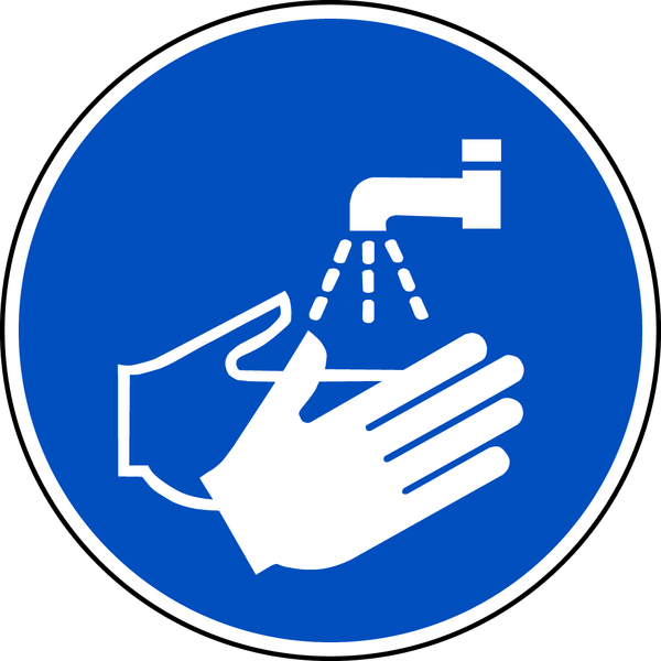 Gebotsschild, Hände waschen M011 - ASR A1.3 (DIN EN ISO 7010)