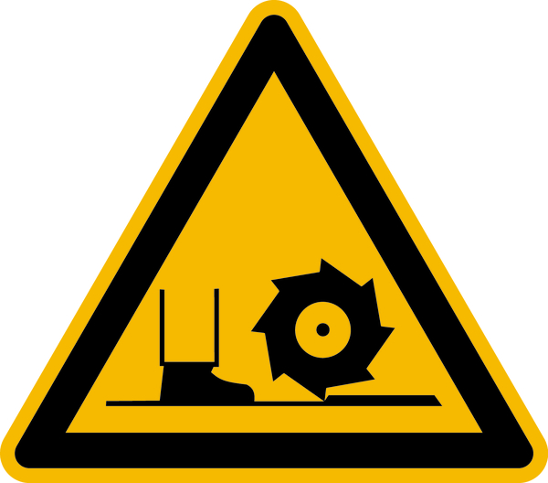 Warnzeichen, Warnung vor Fräswelle D-W022 - ASR A1.3 (DIN 4844)