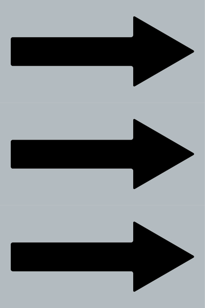 Fließrichtungspfeile gemäß DIN 2403, grau/schwarz