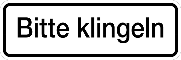 Hinweisschild, Bitte klingeln, 60 x 180 mm, Folie