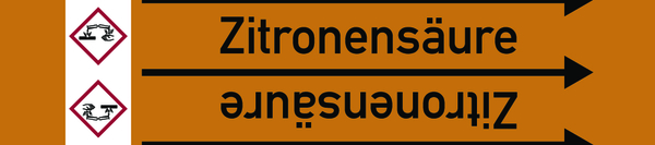 Rohrleitungsband, Zitronensäure, Rolle = 33 m