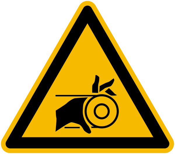 Warnschild, Warnung vor Handverletzung durch Riemenantrieb - praxisbewährt