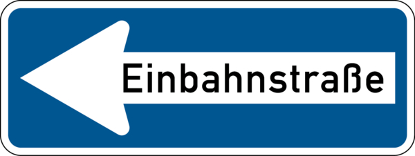 Verkehrszeichen - Einbahnstraße linksweisend, Zeichen 220