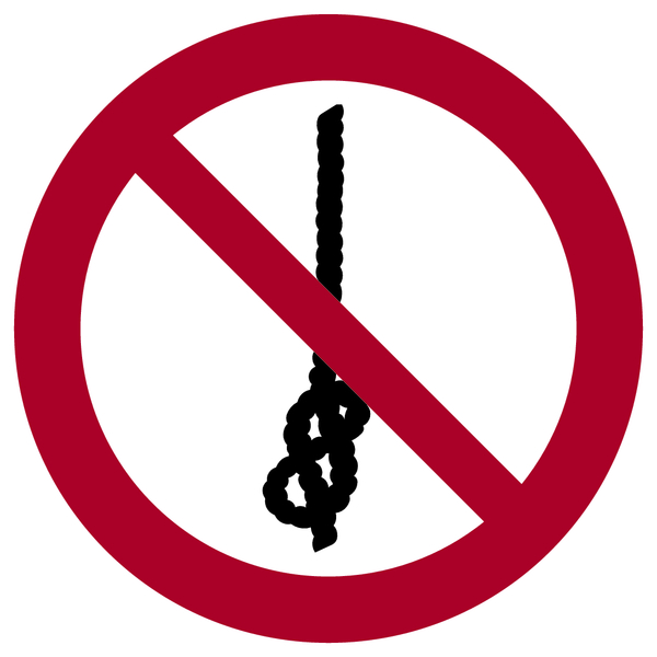 Verbotsschild, Knoten von Seilen verboten P030 - ASR A1.3 (DIN EN ISO 7010)
