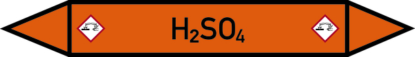 Rohrleitungsetikett, H2SO4