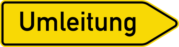 Verkehrszeichen Umleitung rechts