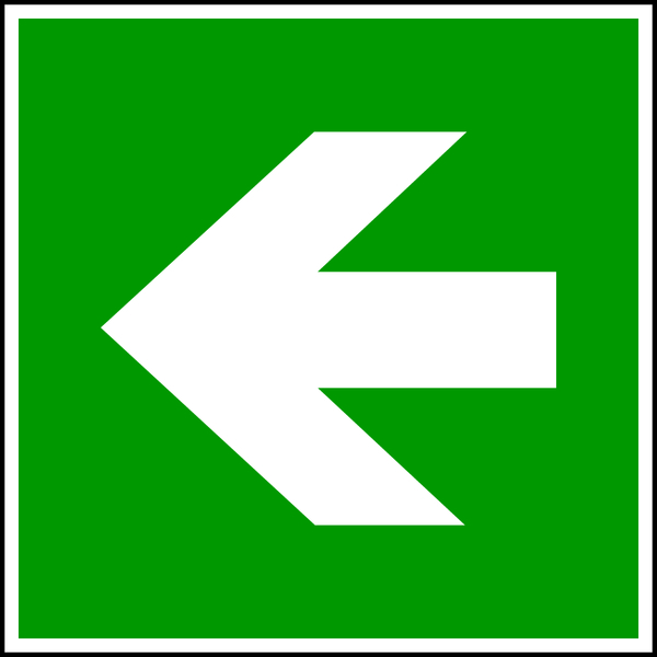 Rettungszeichen, Richtungspfeil - ASR A1.3 (DIN EN ISO 7010)