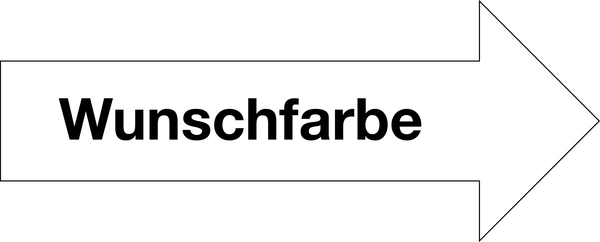 Richtungspfeil, in Wunschfarbe, Folie - 1 Bund = 100 Stk.