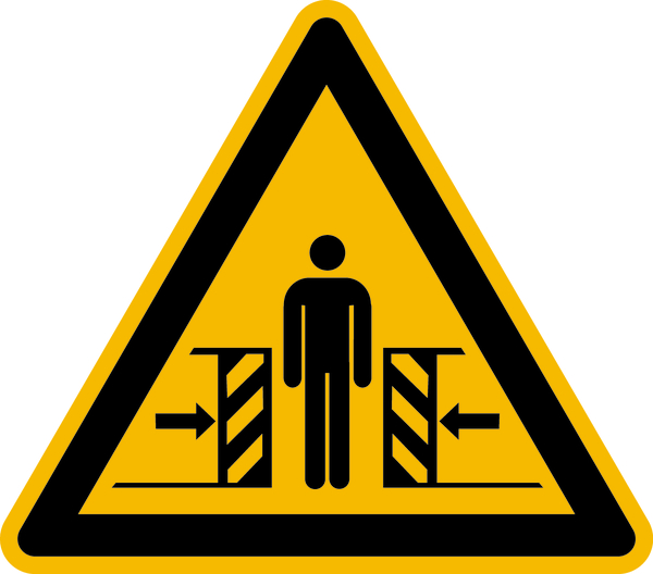 Warnschild, Warnung vor Quetschgefahr W019 - ASR A1.3 (DIN EN ISO 7010)