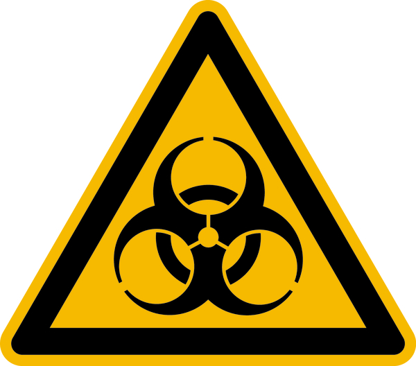 Warnschild, Warnung vor Biogefährdung W009 - ASR A1.3 (DIN EN ISO 7010)