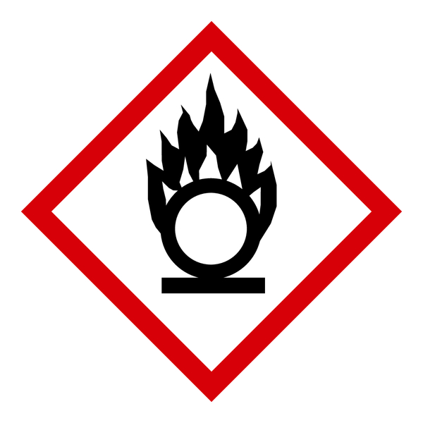 GHS Gefahrensymbol 03: Flamme über einem Kreis