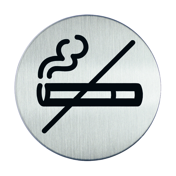 Piktogramm, Rauchverbot, Edelstahl, Ø 83 mm