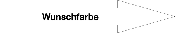 Richtungspfeil, in Wunschfarbe, Folie - 1 Bund = 100 Stk.