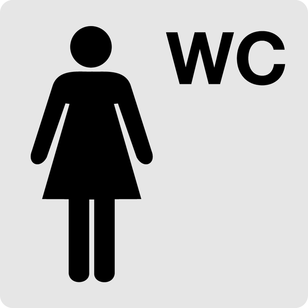 WC-Schild, Damen, Piktogramm, 60 x 60 mm