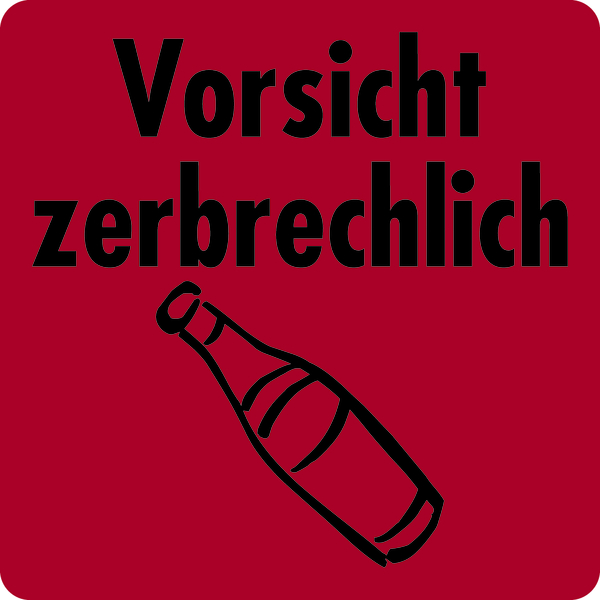 Verpackungsetiketten, Vorsicht zerbrechlich - Rolle à 100/500 Stk.
