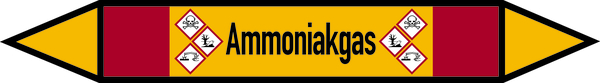 Rohrleitungsetikett, Ammoniakgas