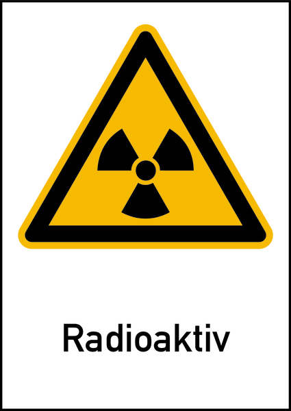 Warnschild Strahlenschutz Radioaktiv (WS100)