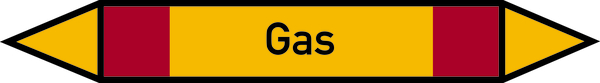 Rohrleitungsetikett, Gas