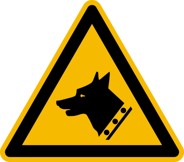 Warnschild, Warnung vor dem Wachhund W013 - ASR A1.3 (DIN EN ISO 7010)