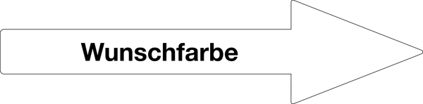 Richtungspfeil, in Wunschfarbe, Folie - 1 Bund = 100 Stk.