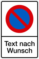 Schilderio Parkplatzschild mit Ihren Wunschtext oder Kfz