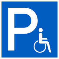 Parkplatzschild Behindertenparkplatz bitte freihalten