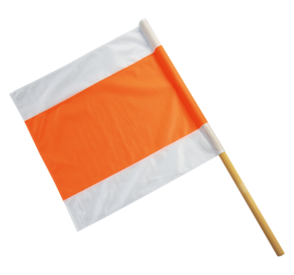 Warnflagge 500 x 500mm weiß-orange-weiß